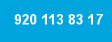 920 113 83 17 920 113 83 17